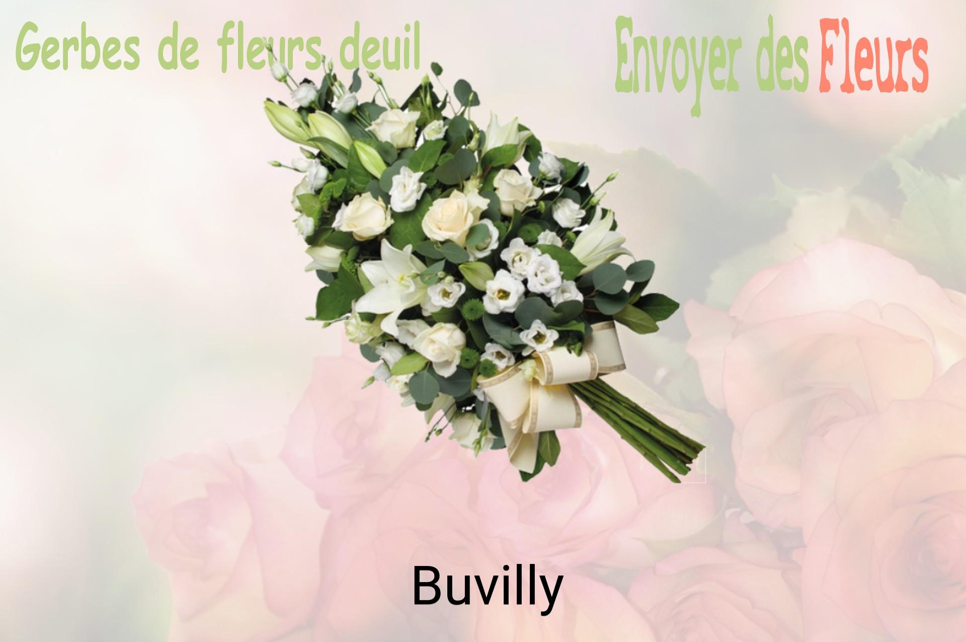 Gerbe de fleurs de deuil livrée à Buvilly